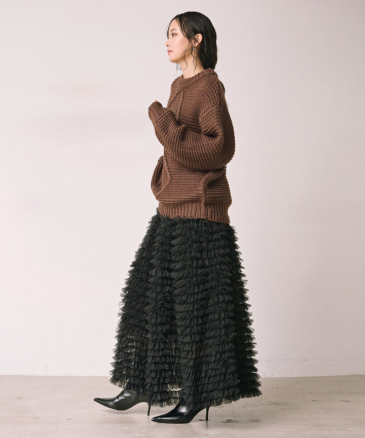 (eliuu)Argyle Plump Knit PO