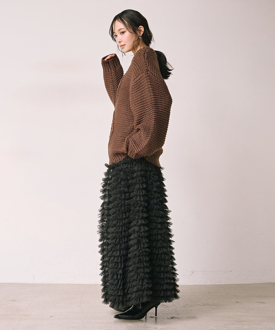 (eliuu)Argyle Plump Knit PO