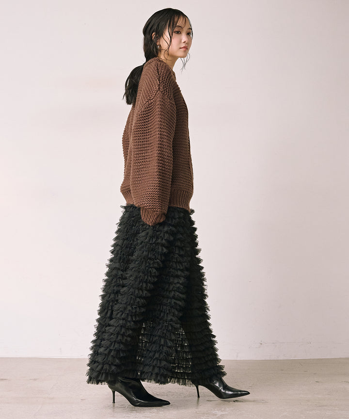 (eliuu)Argyle Plump Knit PO