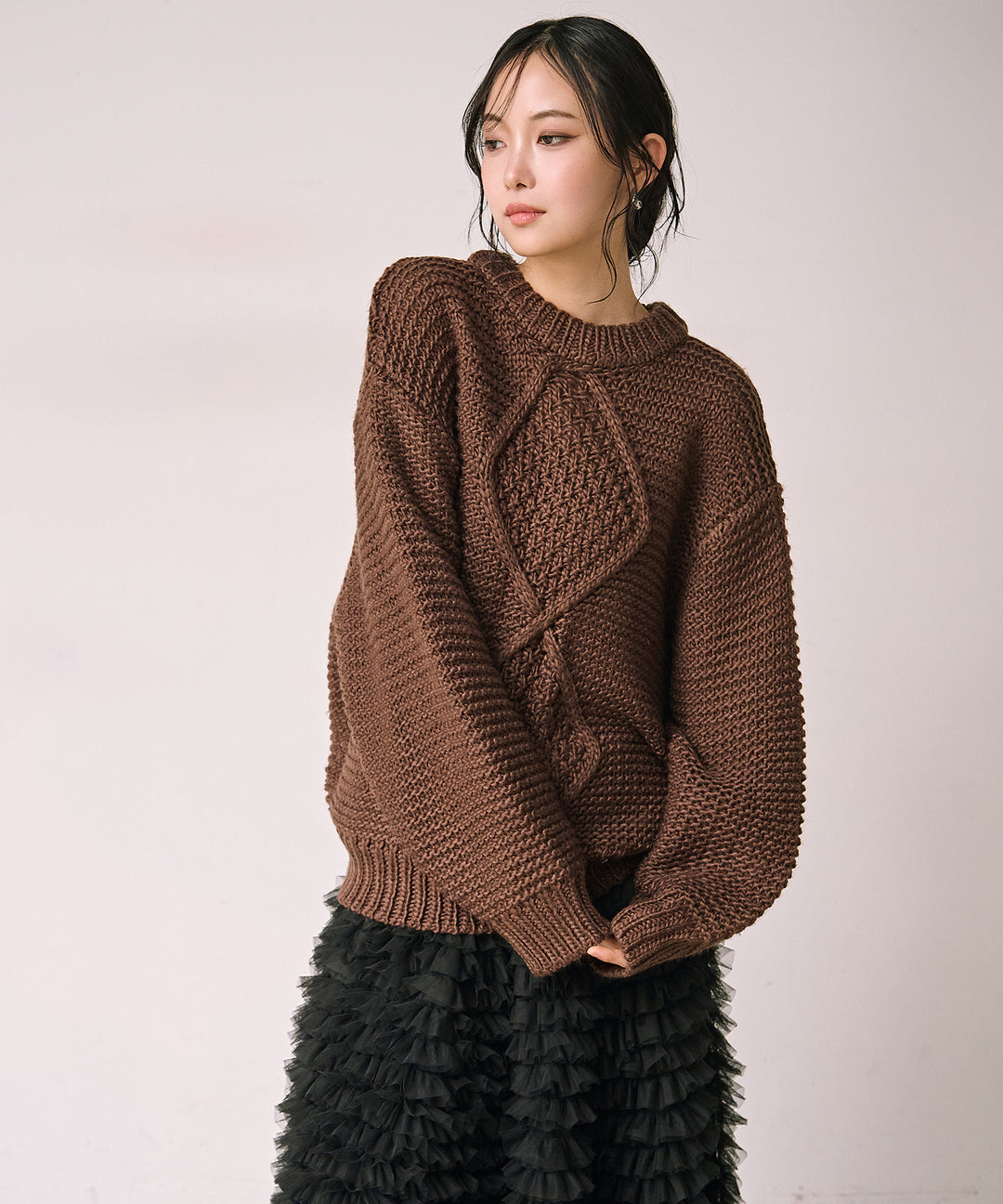 (eliuu)Argyle Plump Knit PO