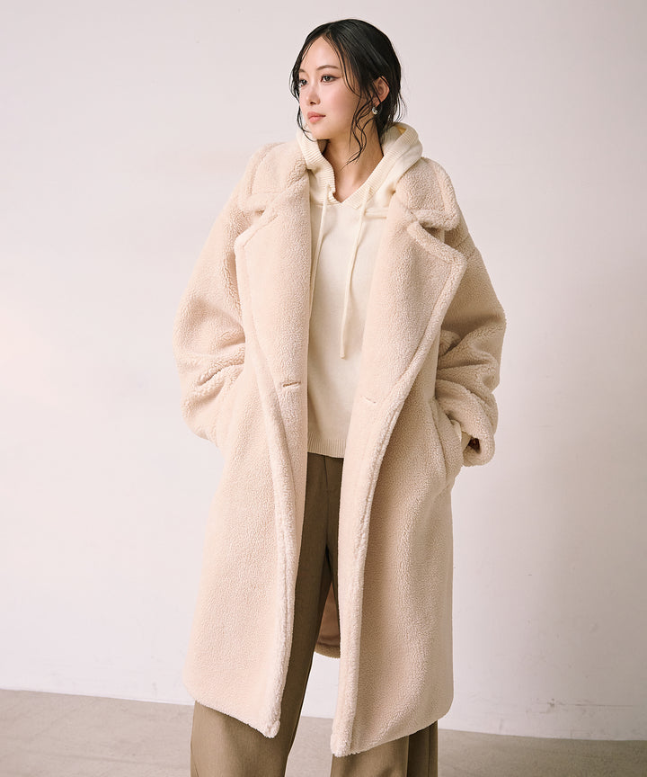 (eliuu)Puffy  Boa Coat