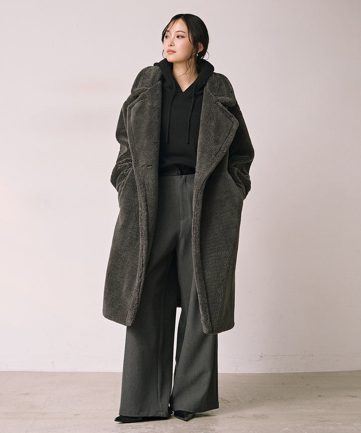 (eliuu)Puffy  Boa Coat