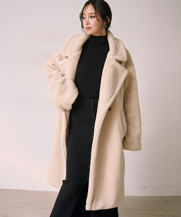 (eliuu)Puffy  Boa Coat