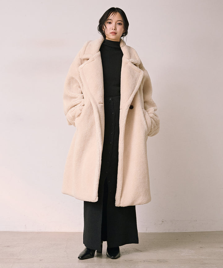 (eliuu)Puffy  Boa Coat