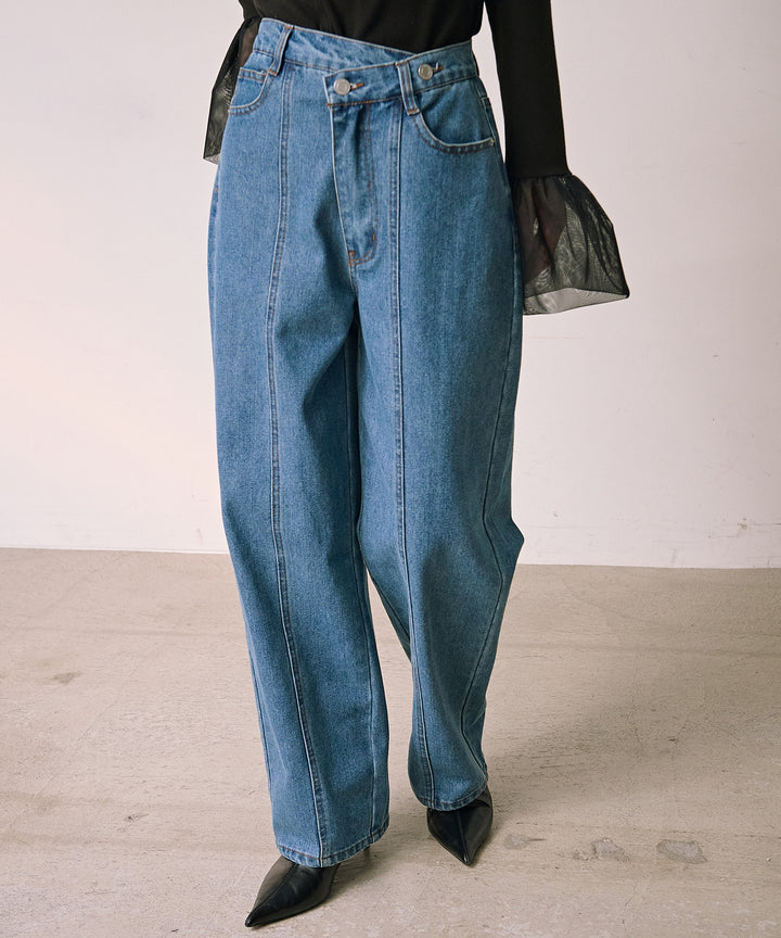 (eliuu)Slide Wash Denim