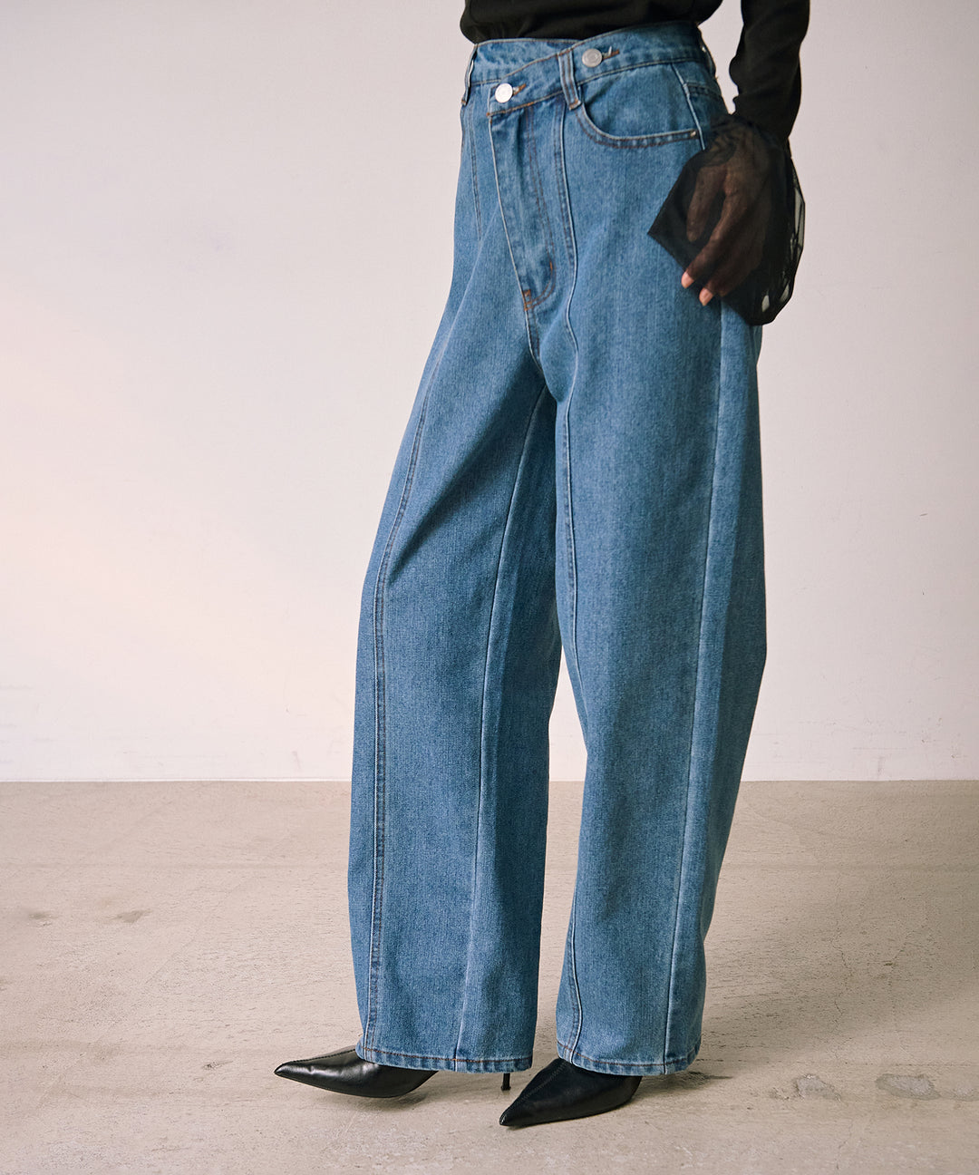 (eliuu)Slide Wash Denim