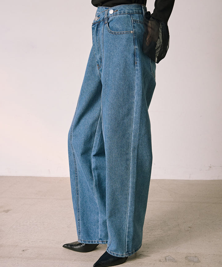 (eliuu)Slide Wash Denim