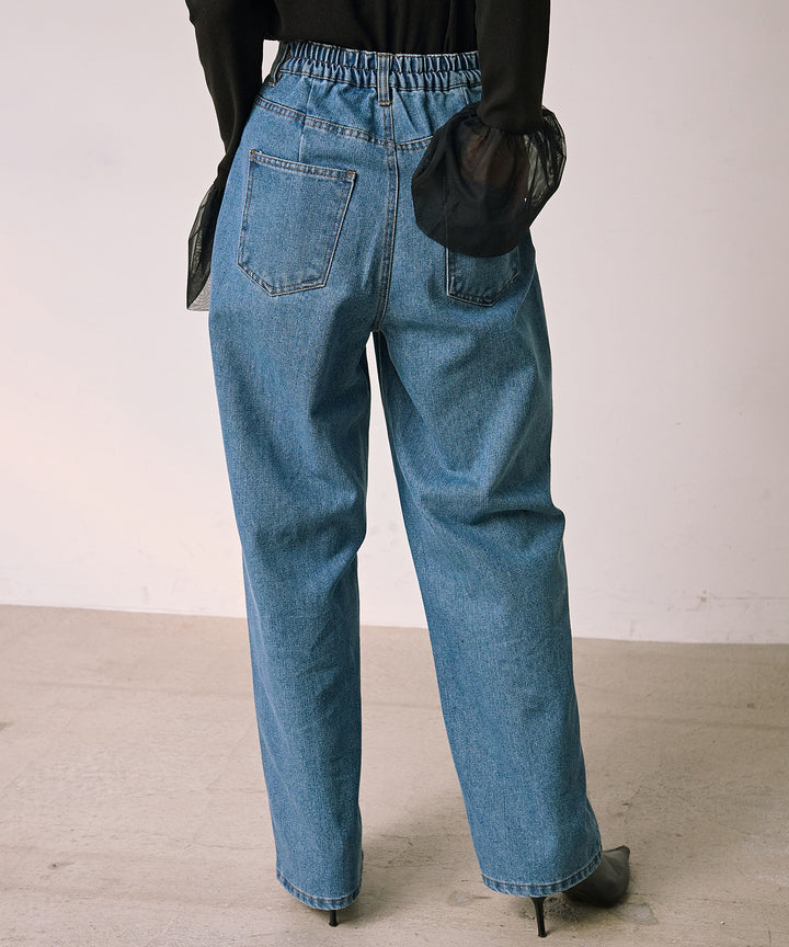 (eliuu)Slide Wash Denim