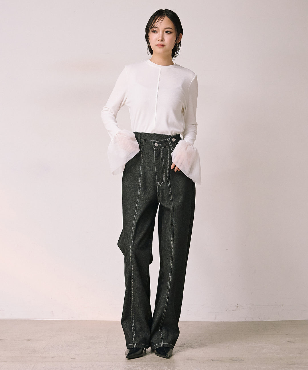 (eliuu)Slide Wash Denim