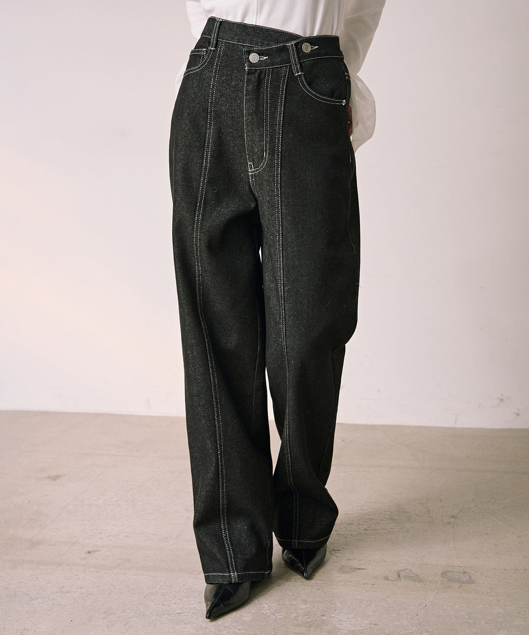 (eliuu)Slide Wash Denim