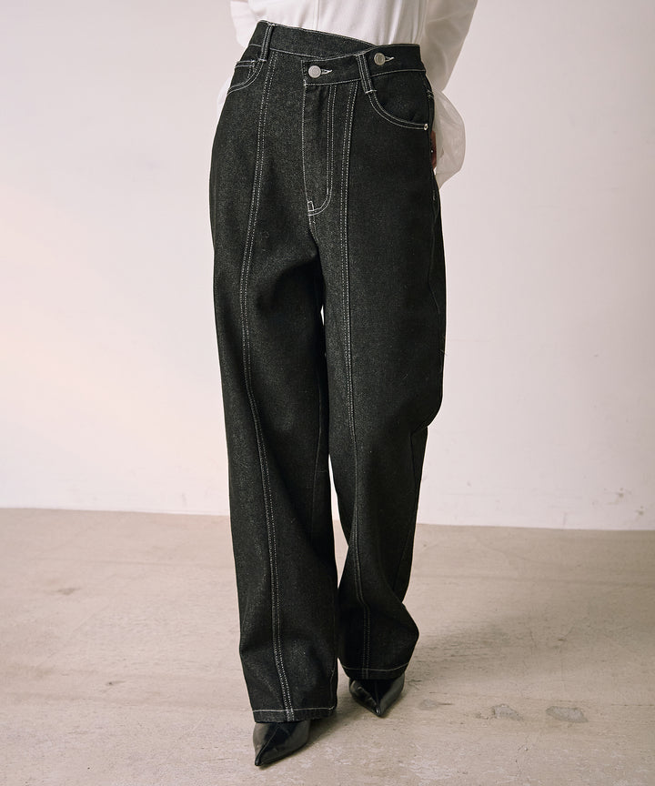 (eliuu)Slide Wash Denim