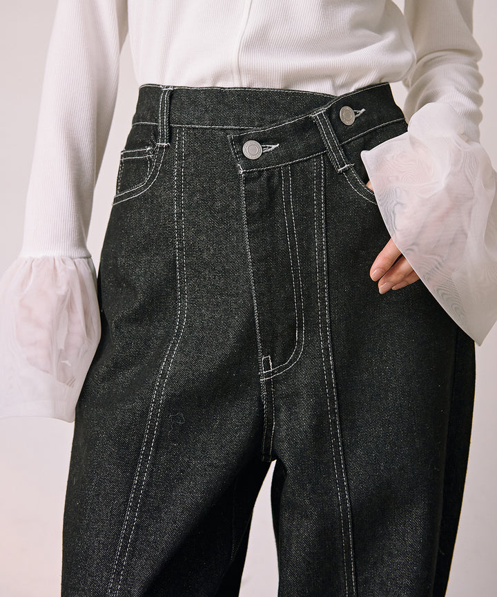 (eliuu)Slide Wash Denim