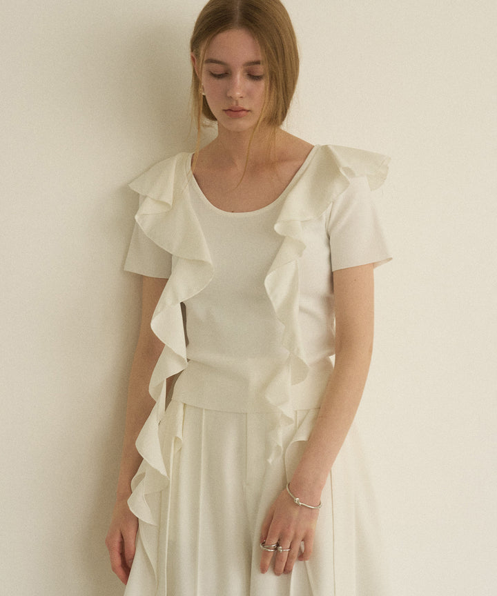 Ruffle Ribbon Swing Tops