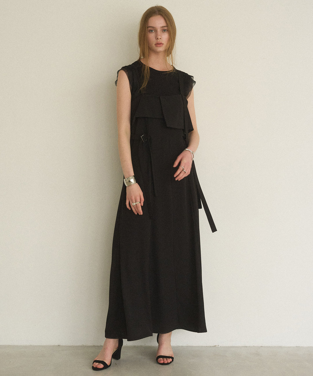 Panel Cover Belt Dress