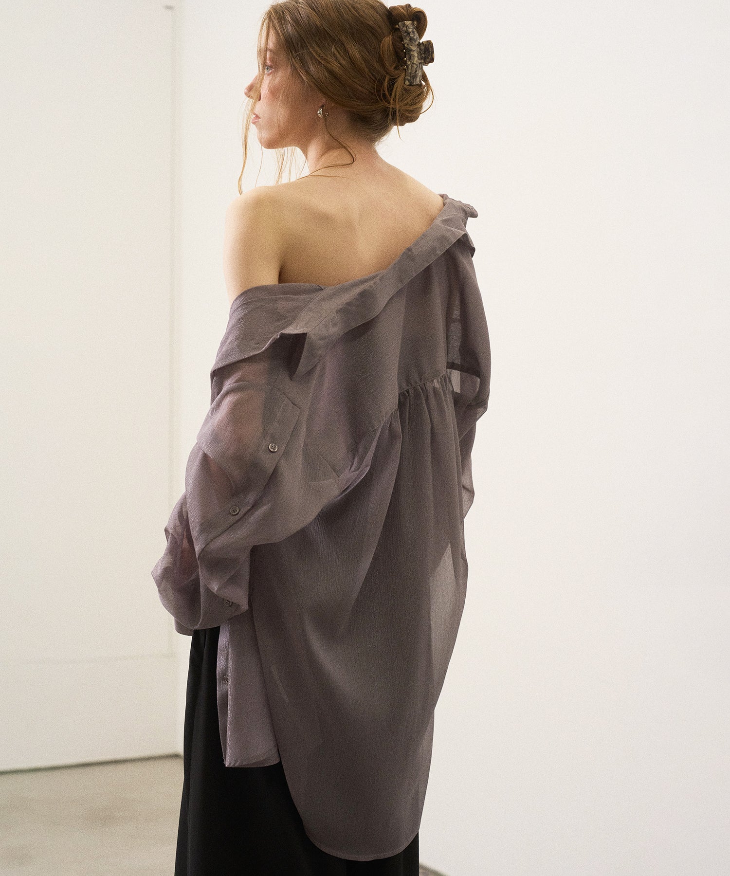 HAGOROMO Veil Shirt ブラウン　ミエリインバリアント HAGOROMO Veil Shirt – MIELI INVARIANT