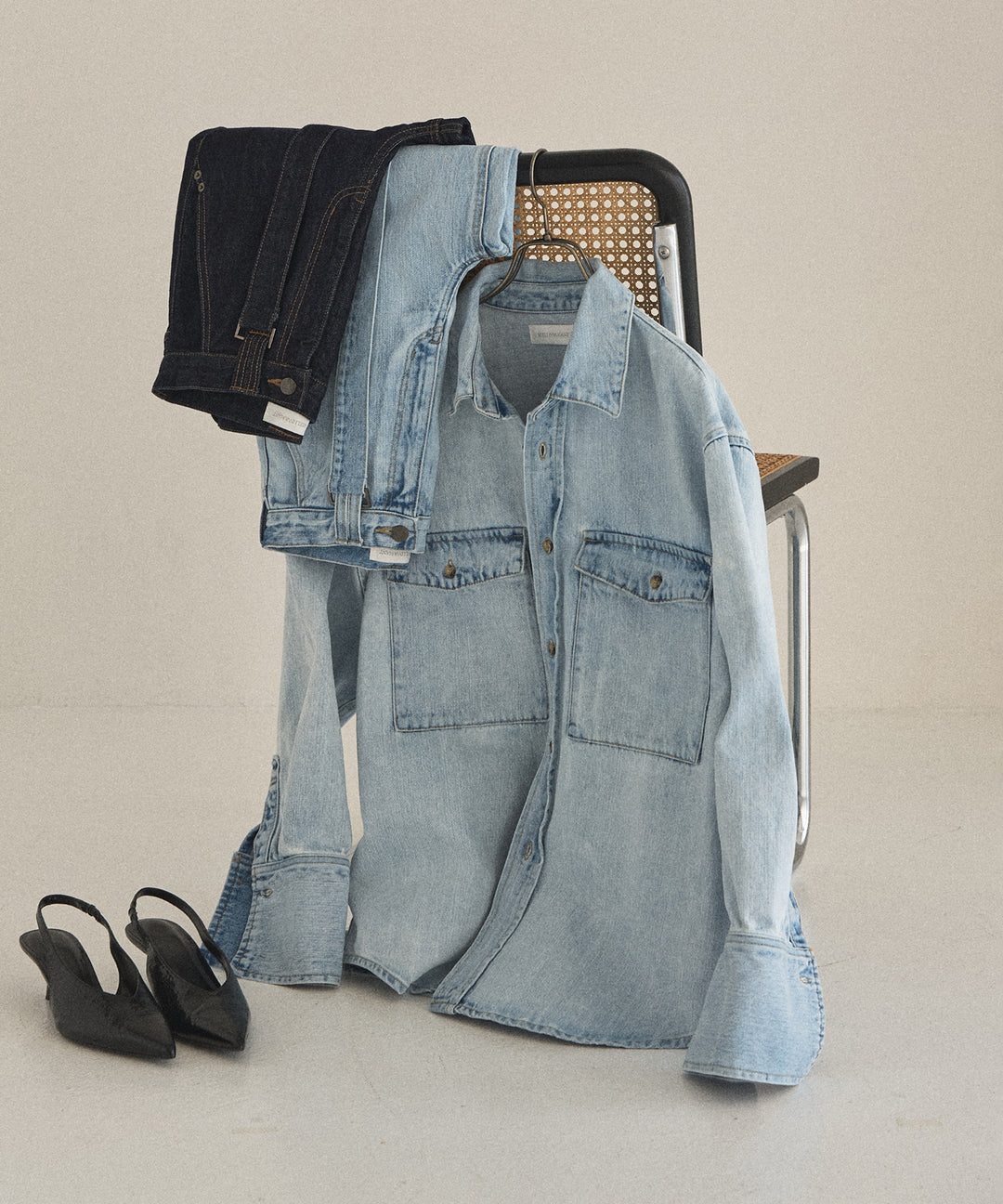 ICE Bleach Denim Shirt Jacket