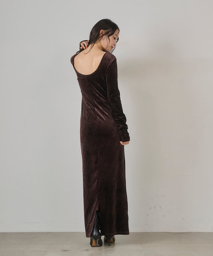 (eliuu)Velor Round Onepiece