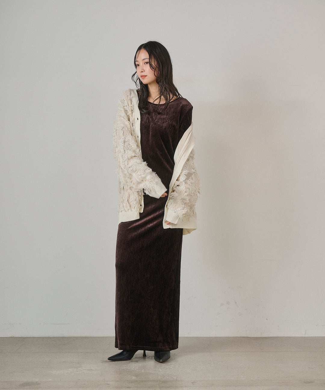 (eliuu)Velor Round Onepiece