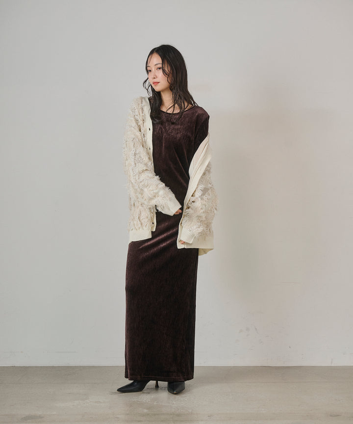 (eliuu)Velor Round Onepiece