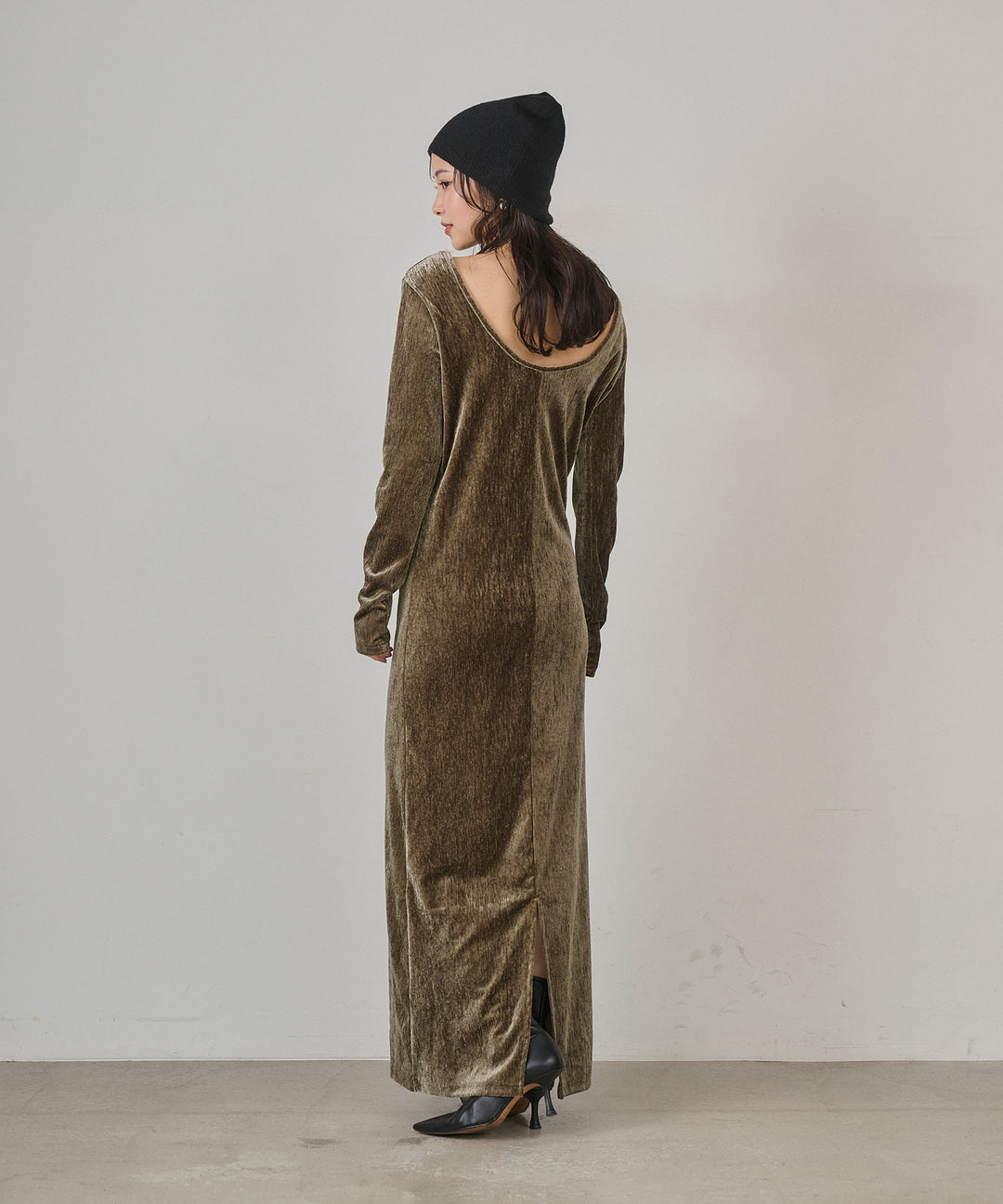 (eliuu)Velor Round Onepiece