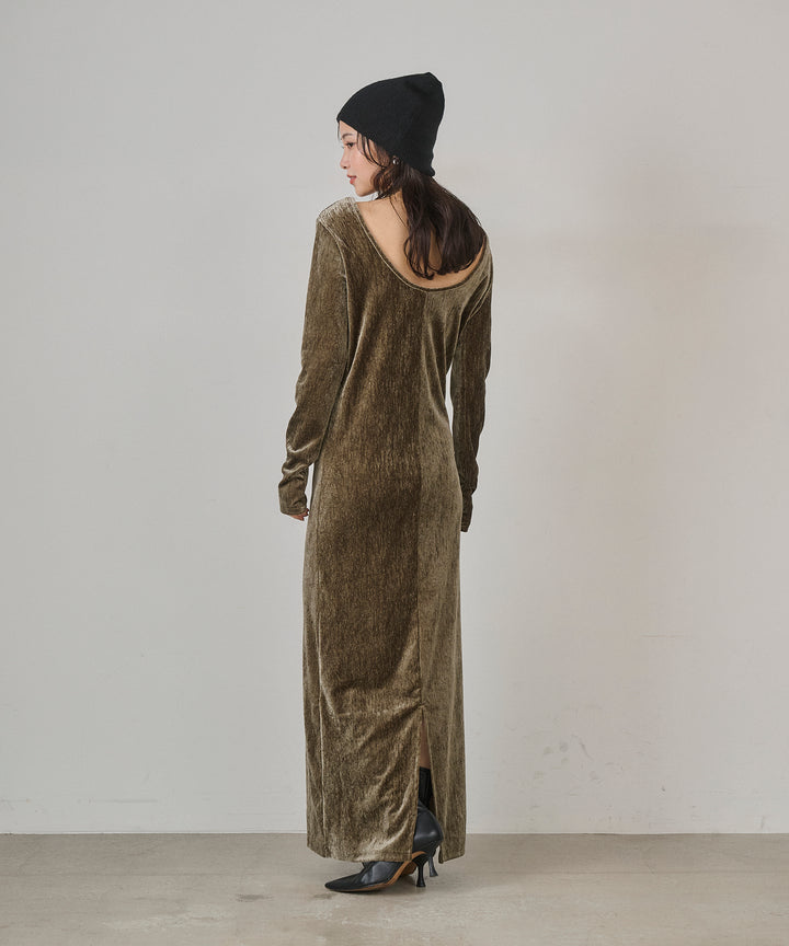 (eliuu)Velor Round Onepiece