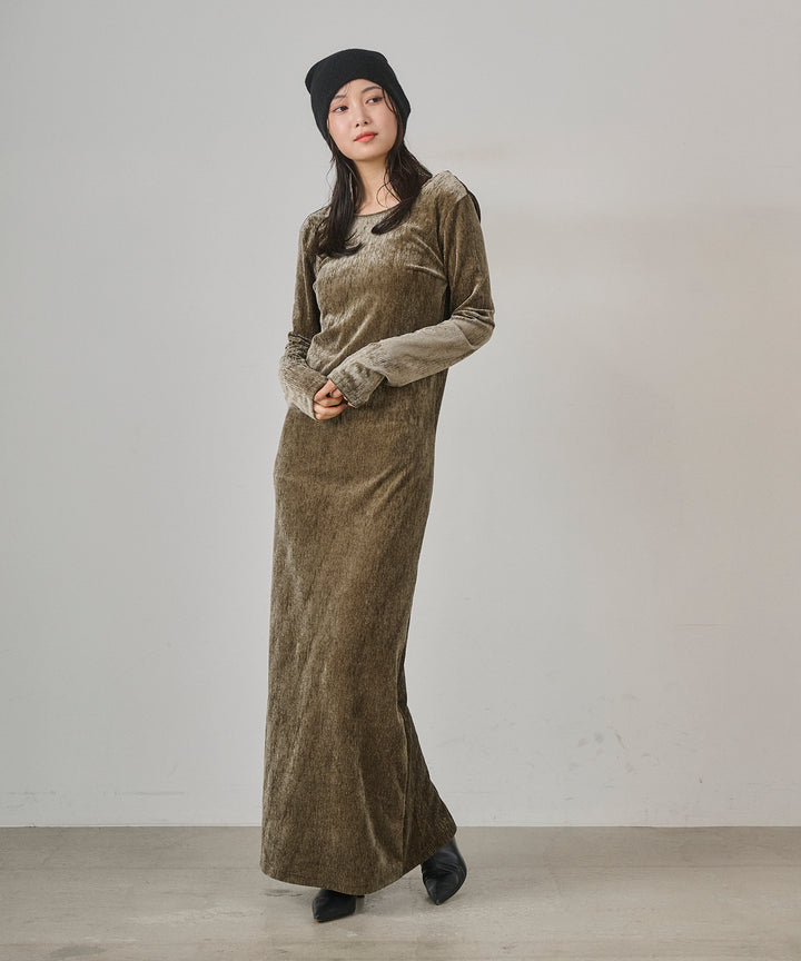 (eliuu)Velor Round Onepiece