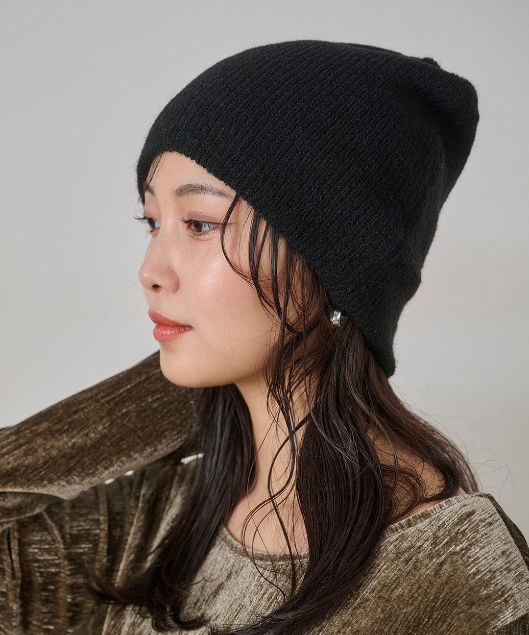(eliuu)Soft Rib Knit Cap