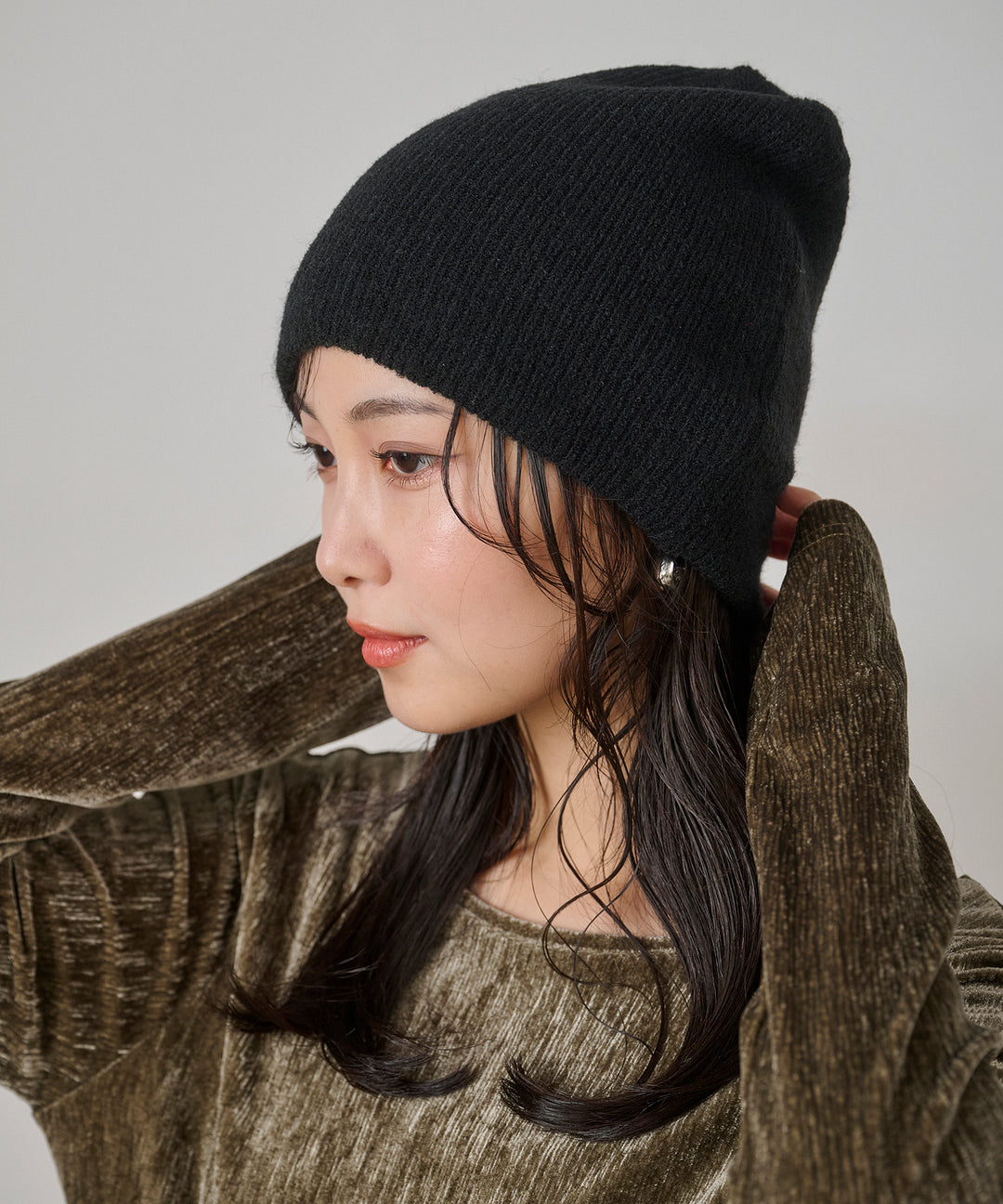 (eliuu)Soft Rib Knit Cap