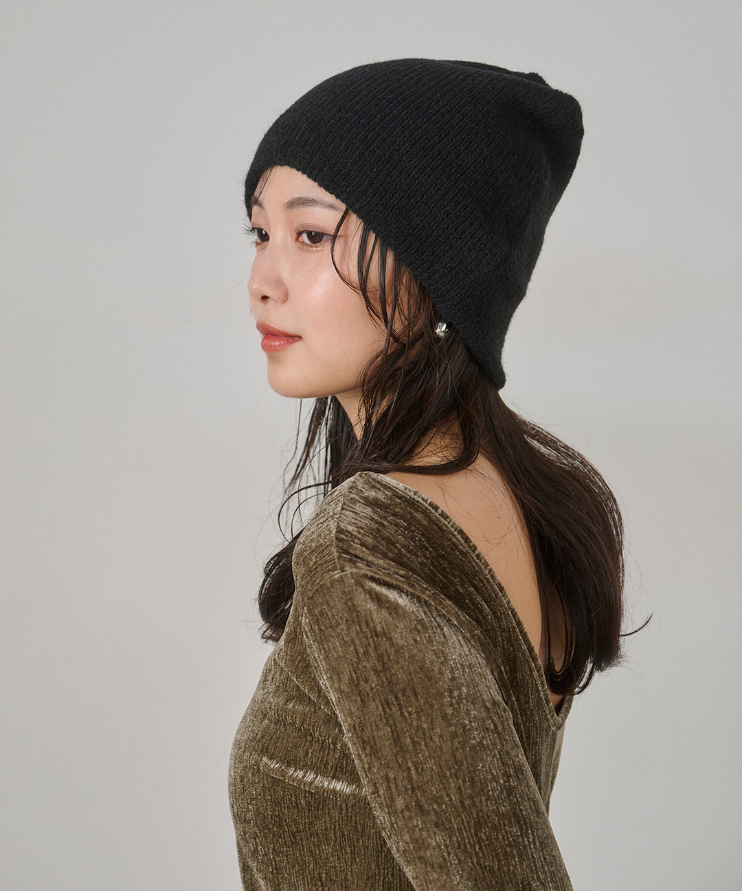 (eliuu)Soft Rib Knit Cap