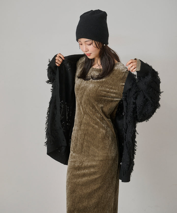 (eliuu)Velor Round Onepiece
