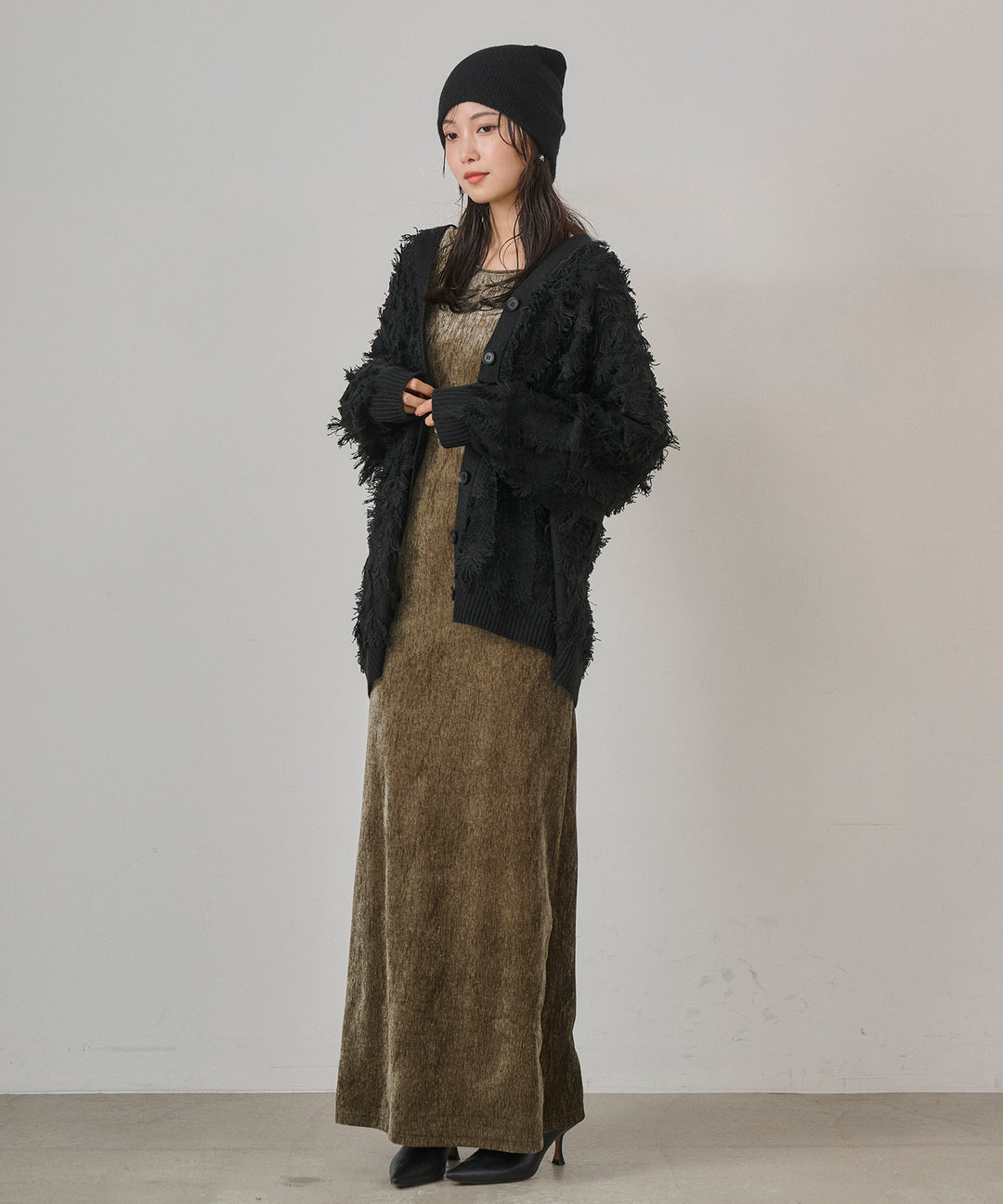 (eliuu)Velor Round Onepiece