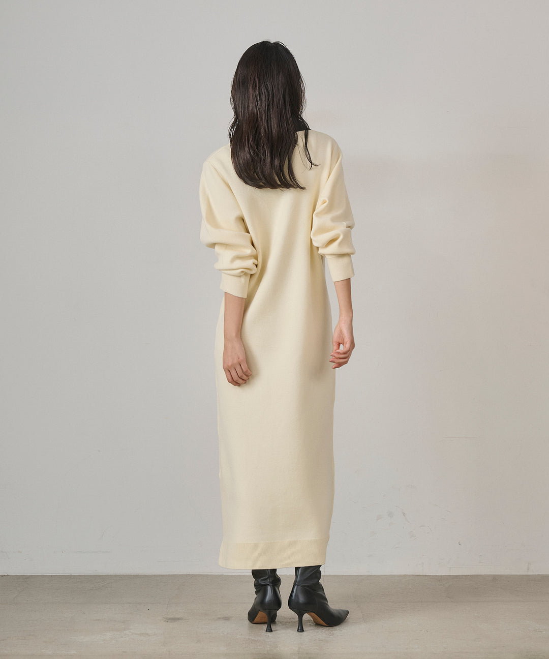 (eliuu)Polo Knit Accent Onepiece