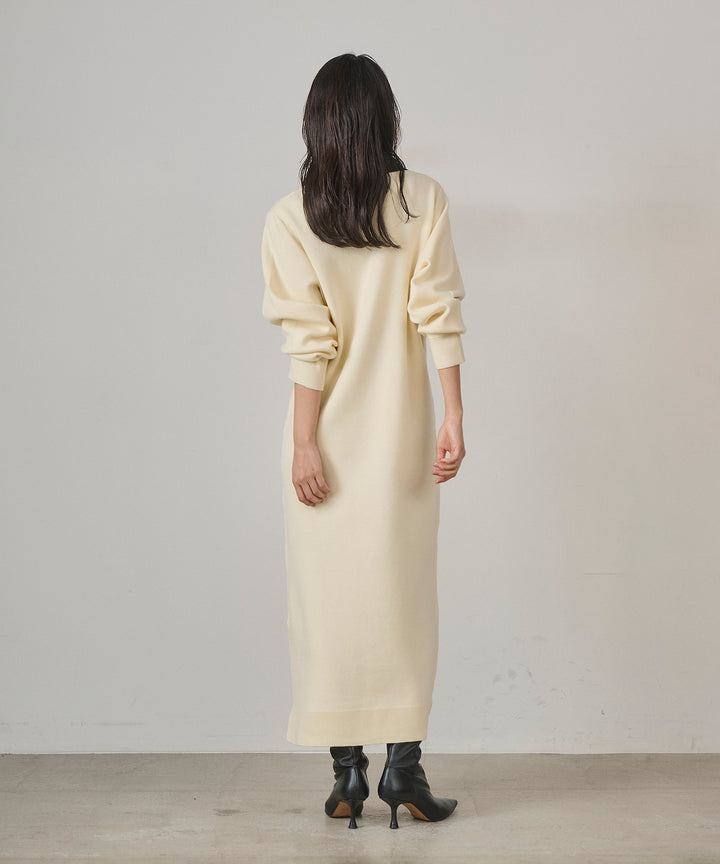 (eliuu)Polo Knit Accent Onepiece