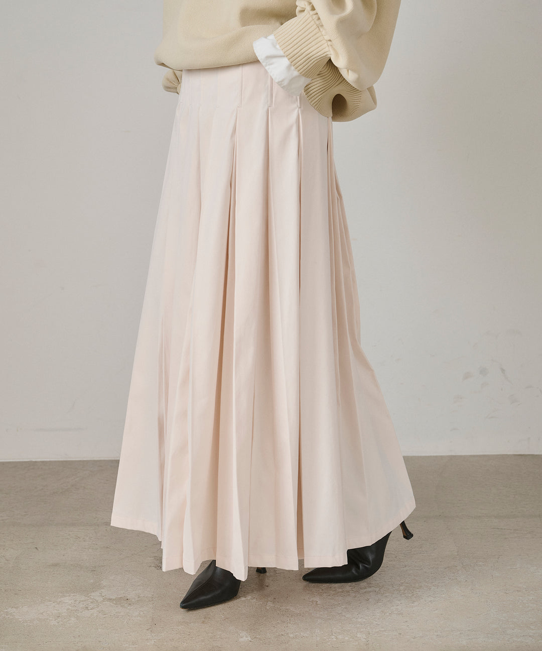 (eliuu)W Tuck SENSU Pleat SK