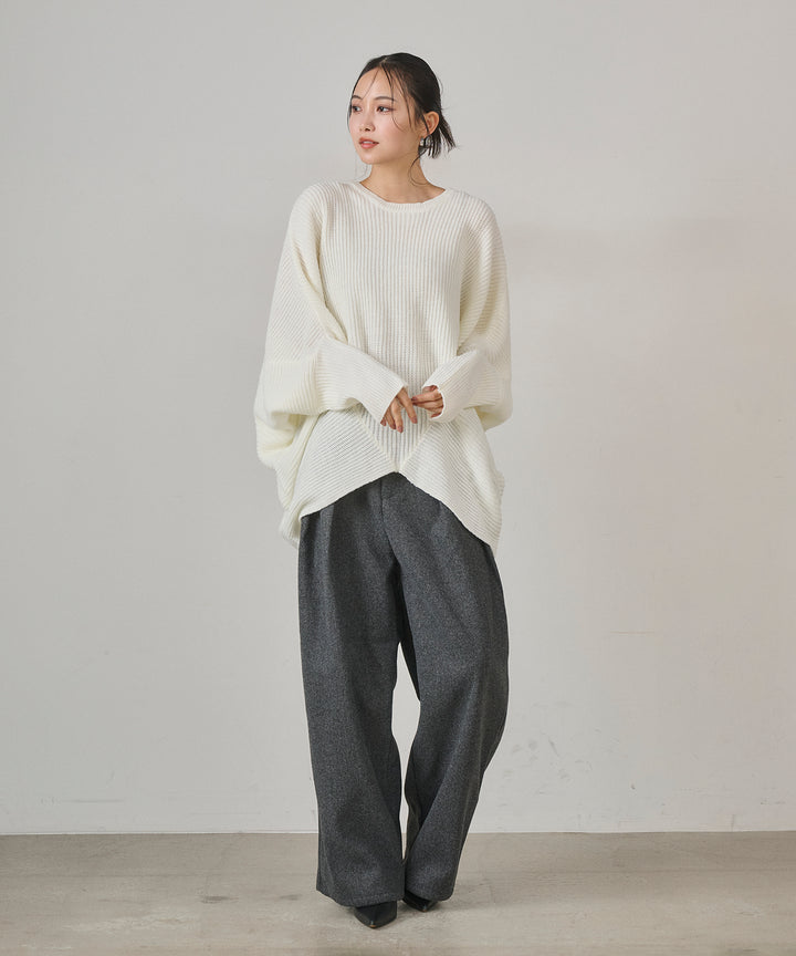 (eliuu)Drape Dolman Knit