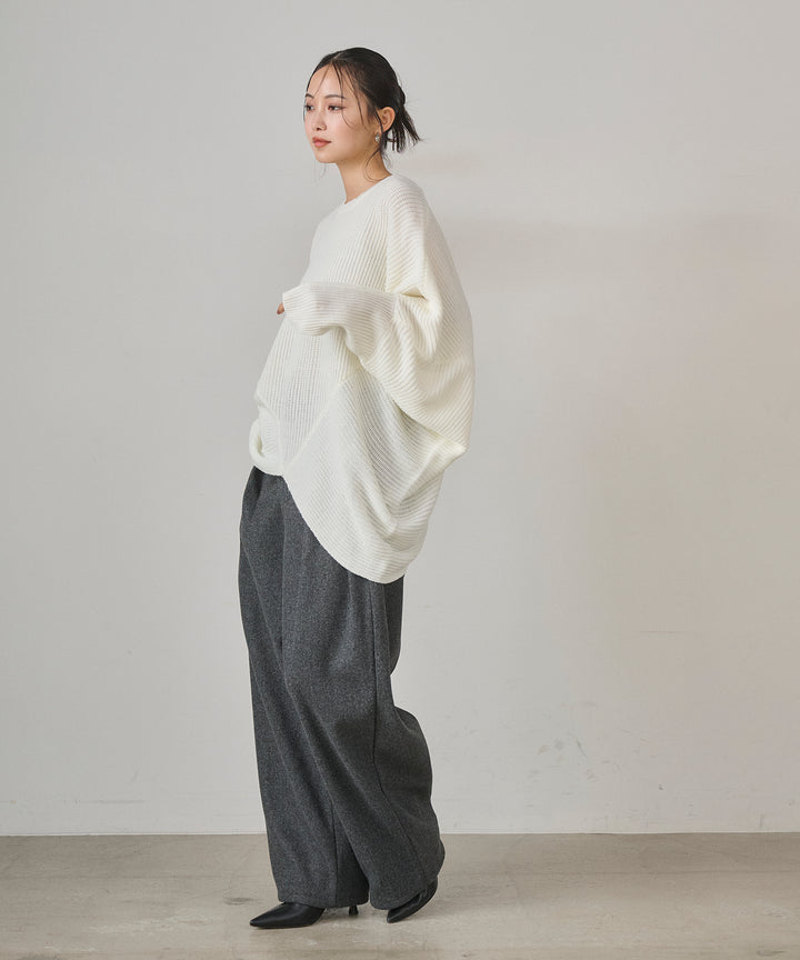 (eliuu)Drape Dolman Knit