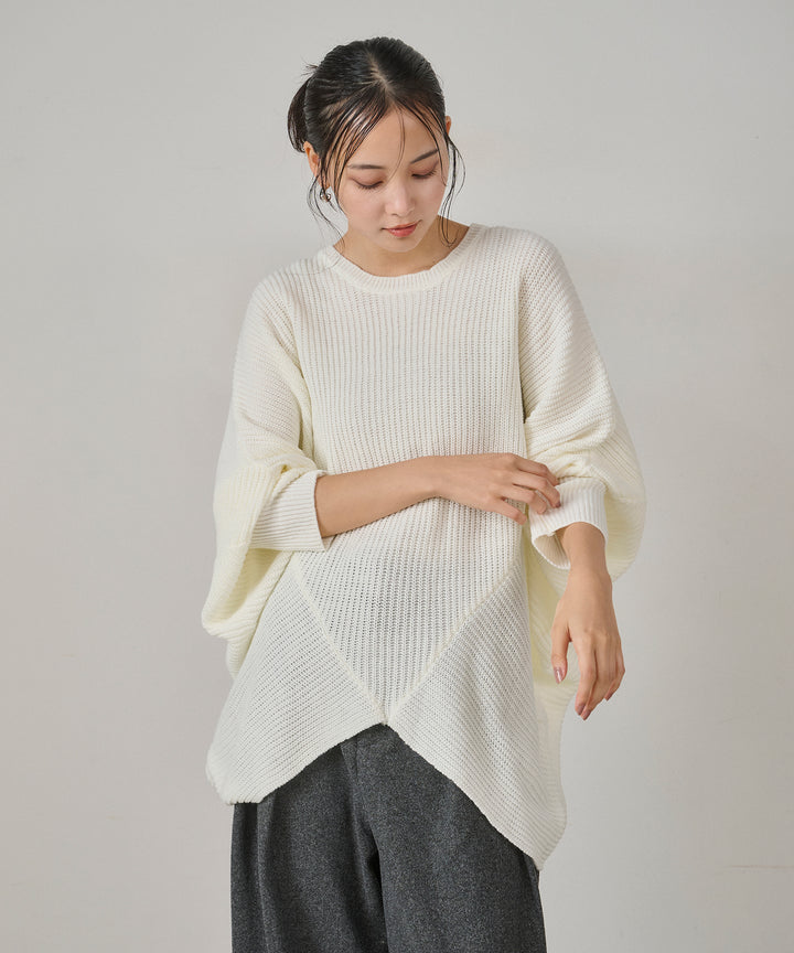 (eliuu)Drape Dolman Knit