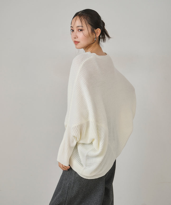 (eliuu)Drape Dolman Knit