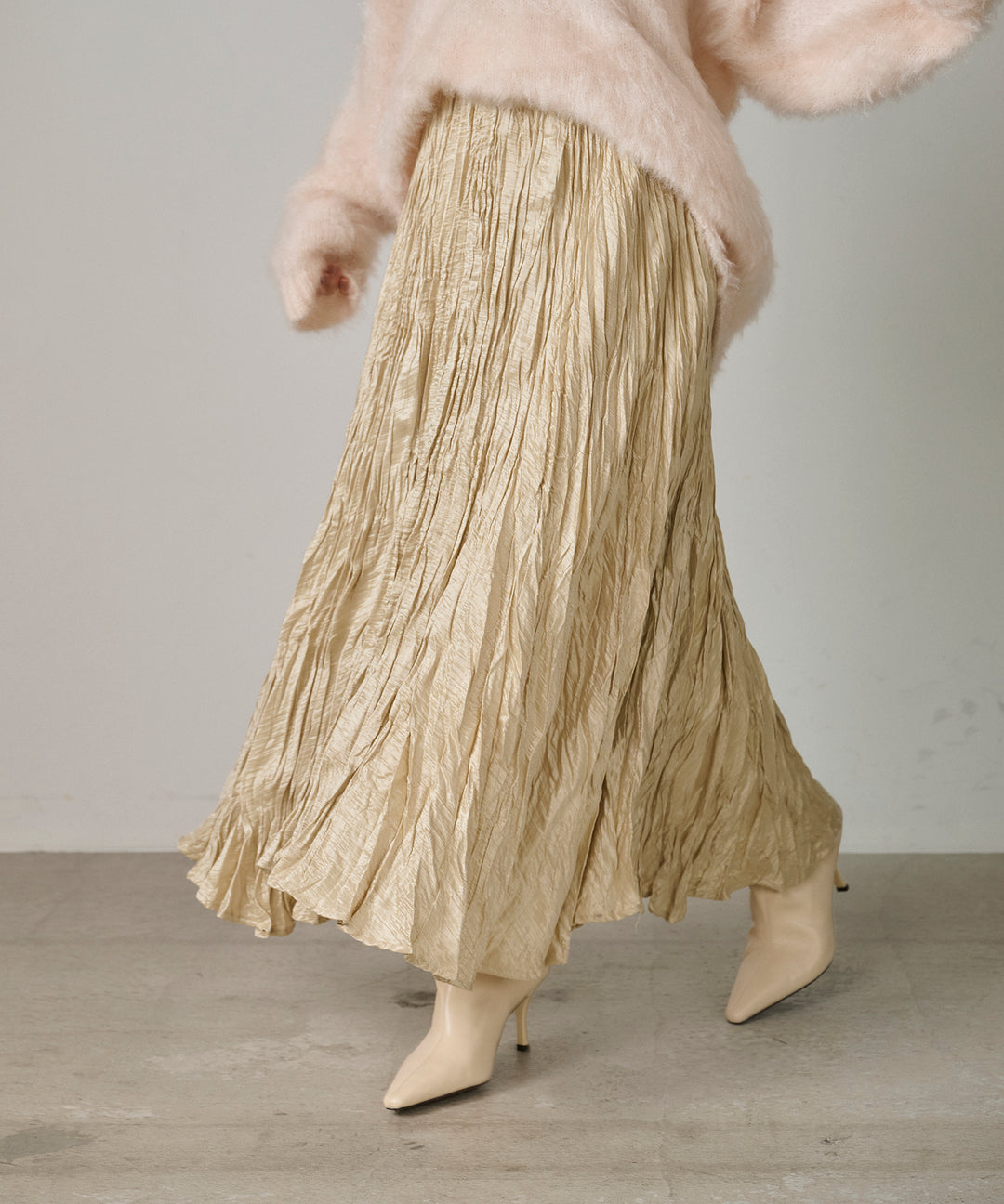 (eliuu)Random Pleat Gloss SK