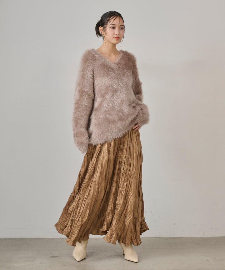 (eliuu)Random Pleat Gloss SK