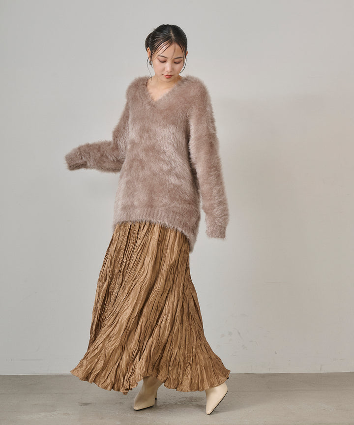 (eliuu)Random Pleat Gloss SK