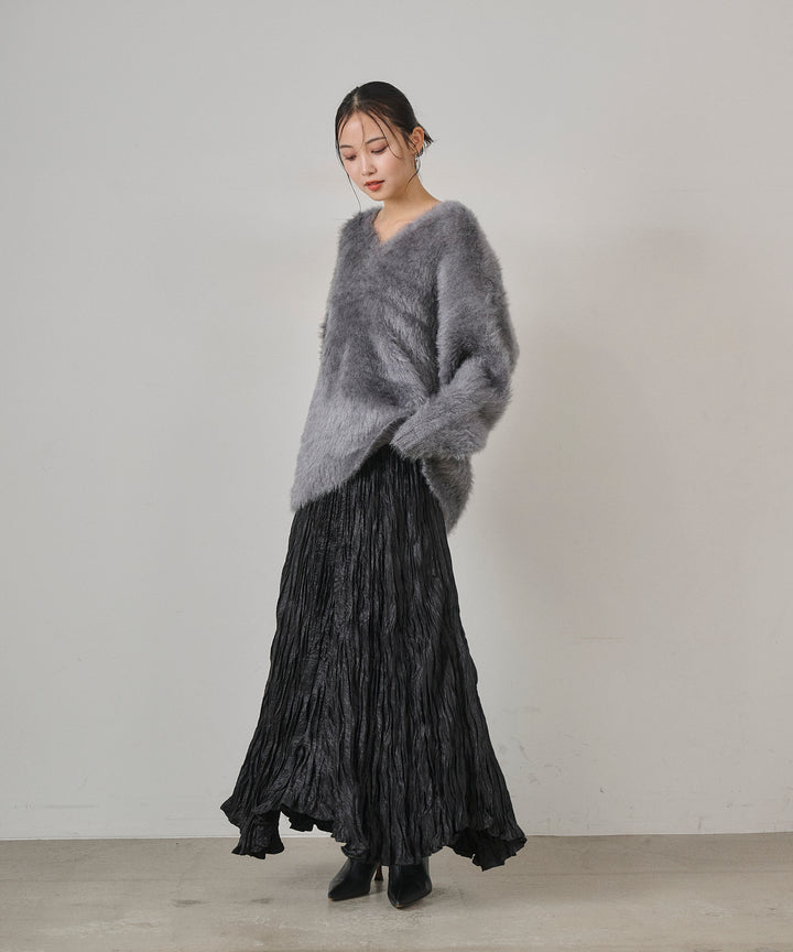 (eliuu)Random Pleat Gloss SK