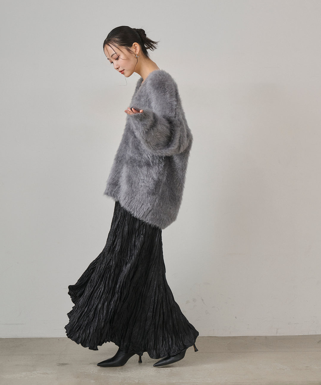 (eliuu)Random Pleat Gloss SK