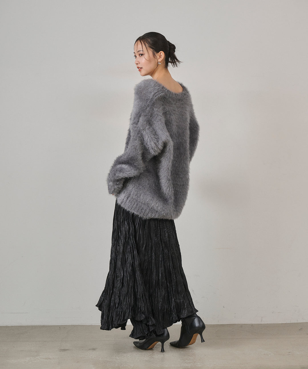 (eliuu)Random Pleat Gloss SK