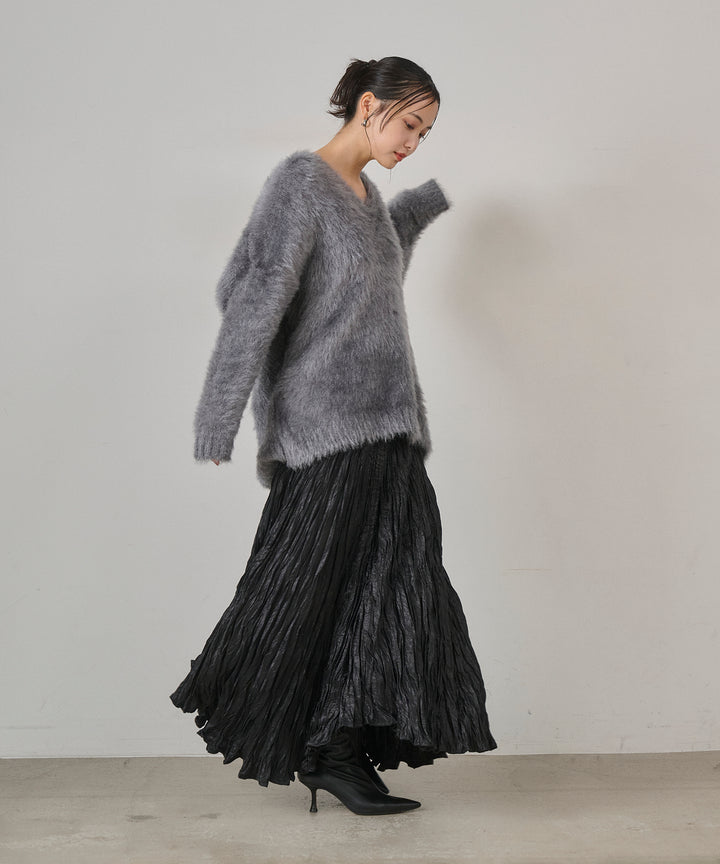 (eliuu)Random Pleat Gloss SK
