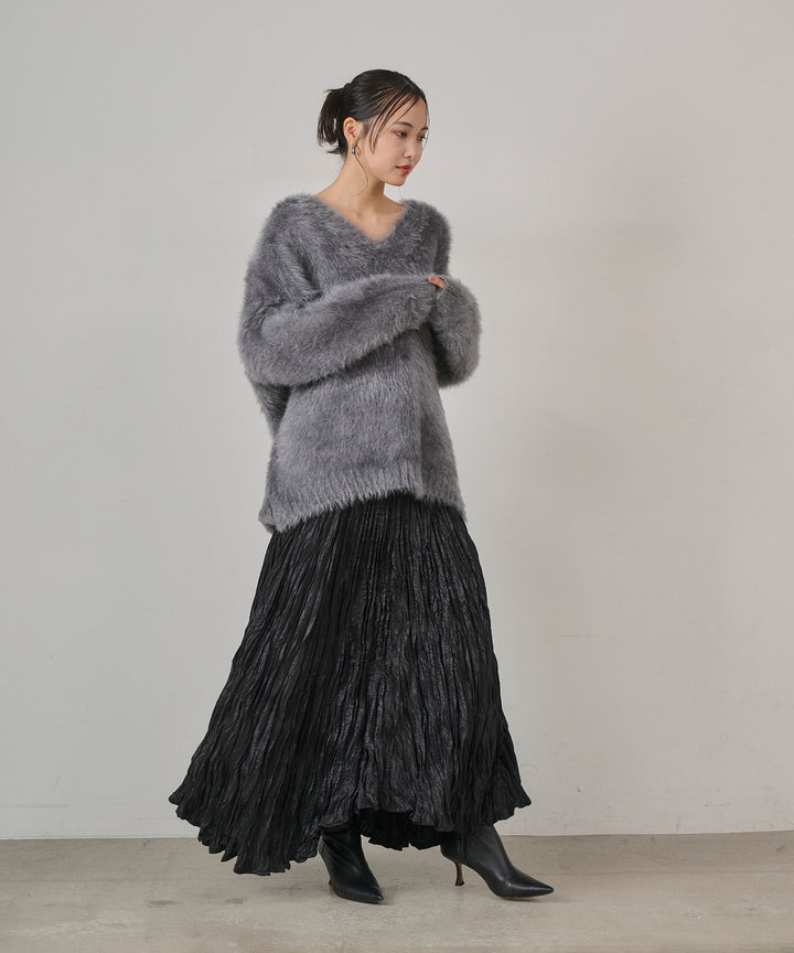 (eliuu)Random Pleat Gloss SK