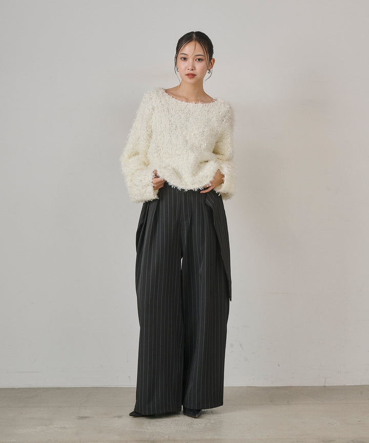(eliuu)Pinstripe Coil Slacks