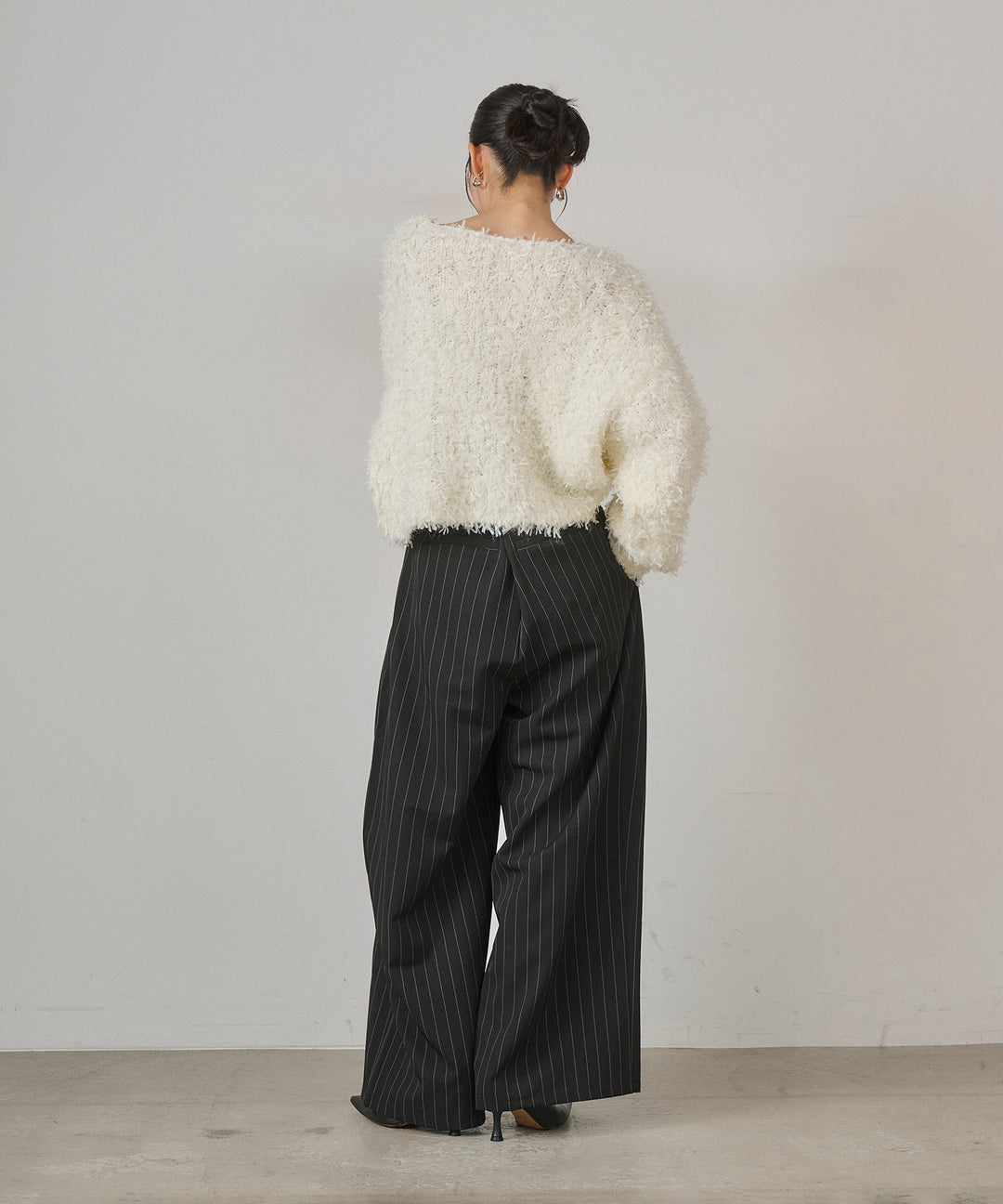 (eliuu)Pinstripe Coil Slacks