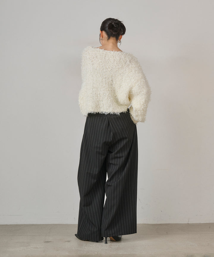 (eliuu)Pinstripe Coil Slacks