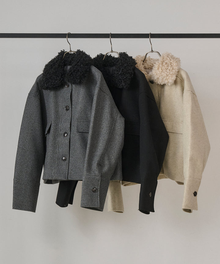 (eliuu)Wool Like Combi Short JK